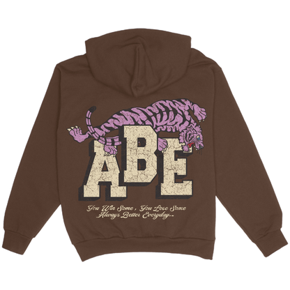 ABE LUCKY TIGER HOODY- BROWN